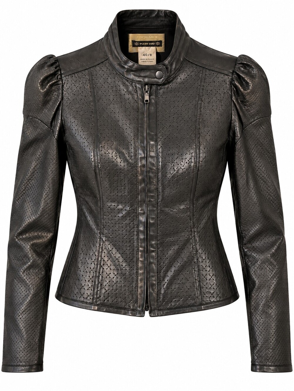 Vintage Plein Sud Perforated Leather Jacket
